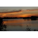 Sunset at Las Salinas, Zapata Peninsula. Photo by Rick Taylor. Copyright Borderland Tours. All rights reserved.