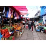 San Cristobal native market scene. Photo by Rick Taylor. Copyright Borderland Tours. All rights reserved.