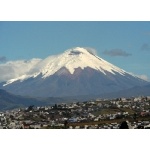 Cotopaxi with Quito in foreground. Photo by Dave Semler and Marsha Steffen. All rights reserved.