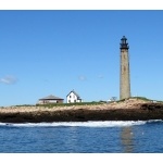 Lighthouse at Petit Manan. Photo by John Yerger. Copyright Borderland Tours. All rights reserved.